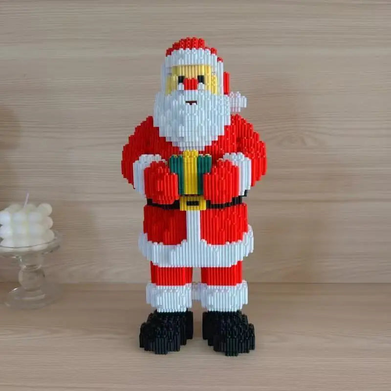 Weihnachtsmann mit Geschenk | Bausteine