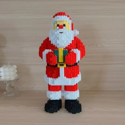 Weihnachtsmann mit Geschenk | Bausteine