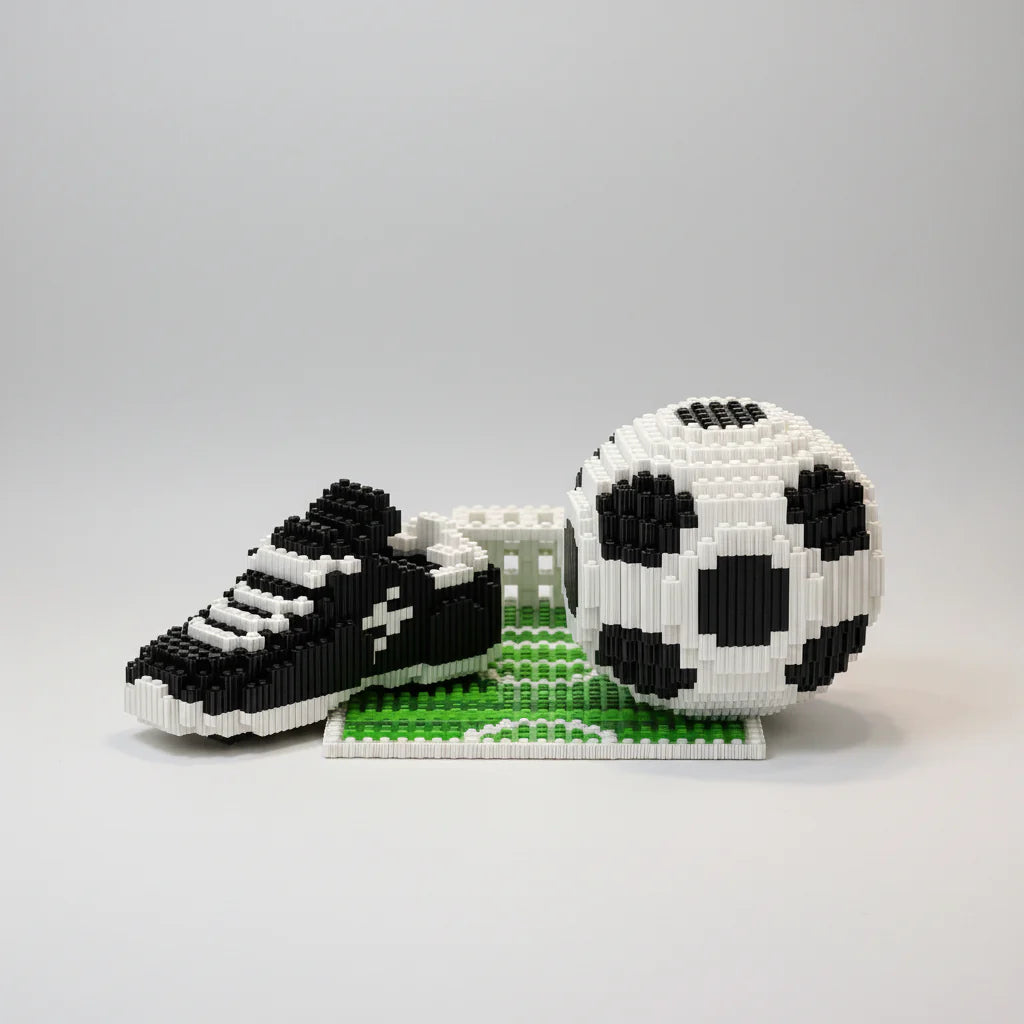 Fußballschuh auf Feld | Bausteine