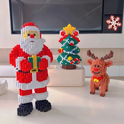 Weihnachtsmann mit Geschenk | Bausteine