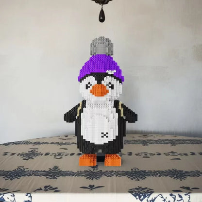 Pinguin mit Mütze | Bausteine