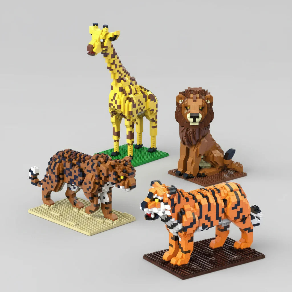 Jagd-Leopard auf Bauplatte | Bausteine