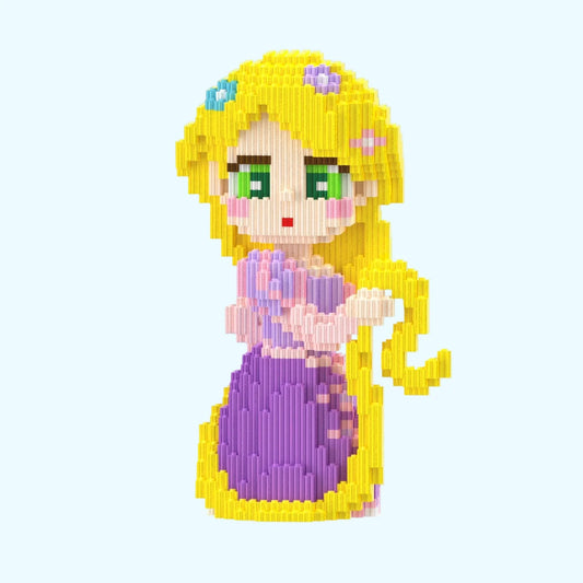 Prinzessin mit langen Haaren | Bausteine