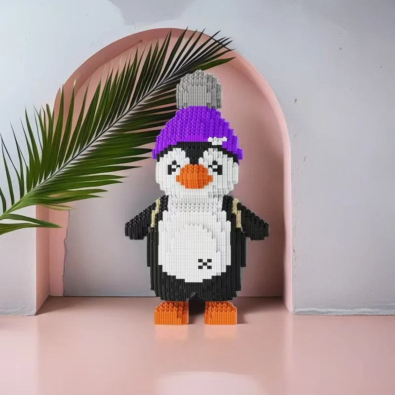 Pinguin mit Mütze | Bausteine