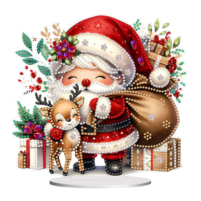 5D Weihnachtsmann mit Rentier | Diamond Painting