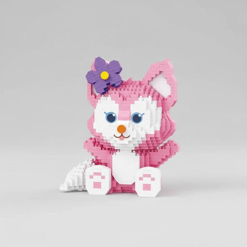 Niedlicher rosa Fuchs | Bausteine