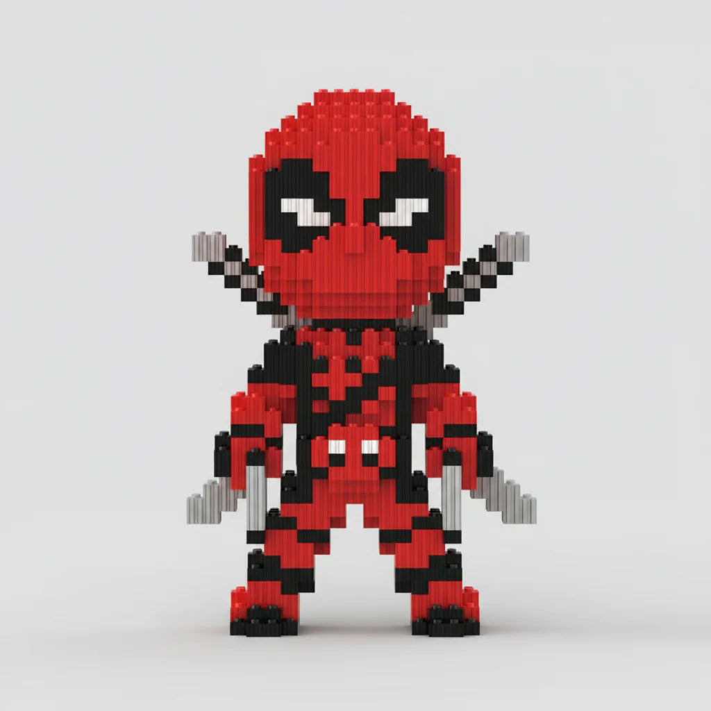 Rot-schwarzer Superheld | Bausteine