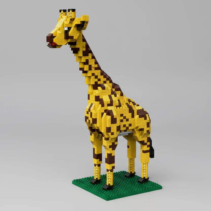 Giraffe auf Bauplatte | Bausteine