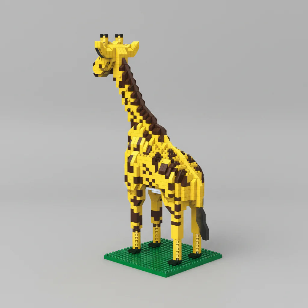 Giraffe auf Bauplatte | Bausteine