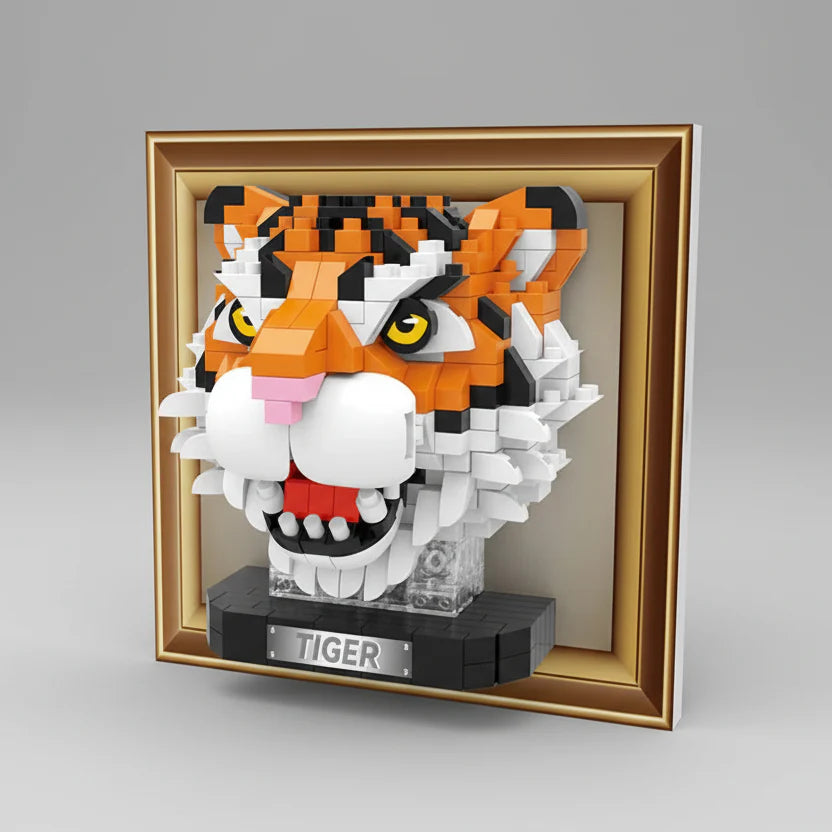 Mini 3D Bild Tiger | Bausteine