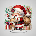 5D Weihnachtsmann mit Rentier | Diamond Painting