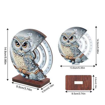 Graue Eule | Kalender | Diamond Painting