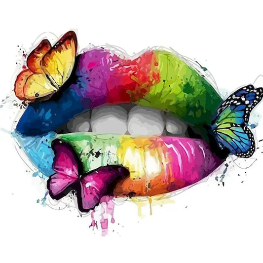 Schmetterling auf dem Mond | Malen nach Zahlen