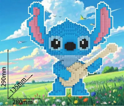 Niedliches blaues Wesen mit Gitarre | Bausteine