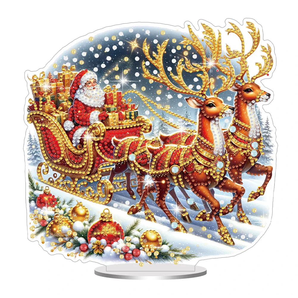 5D Weihnachtsmann im Schlitten | Diamond Painting