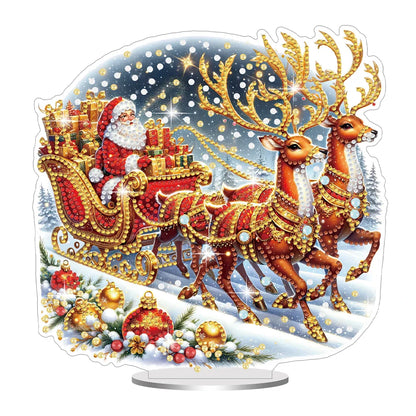 5D Weihnachtsmann im Schlitten | Diamond Painting