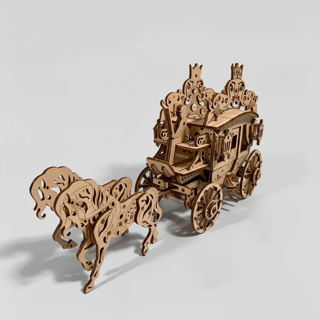 Kutsche mit Pferden | 3D Puzzle