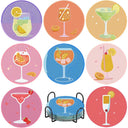 Bunte Cocktail-Untersetzer | Diamond Painting