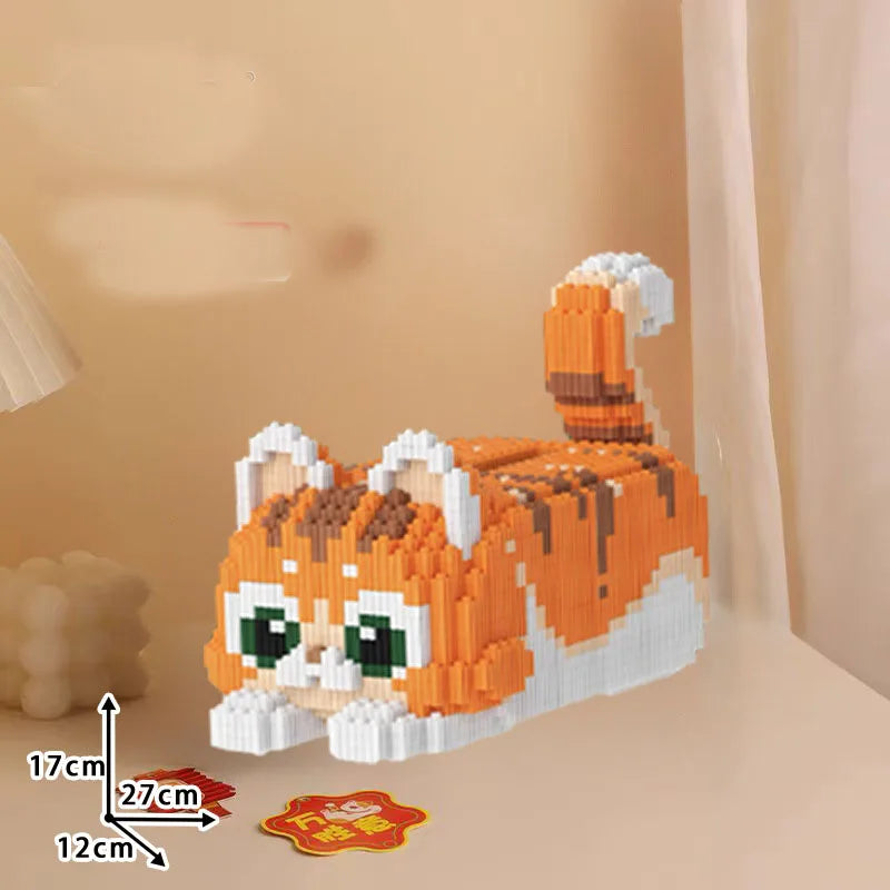 liegende Katze | Bausteine