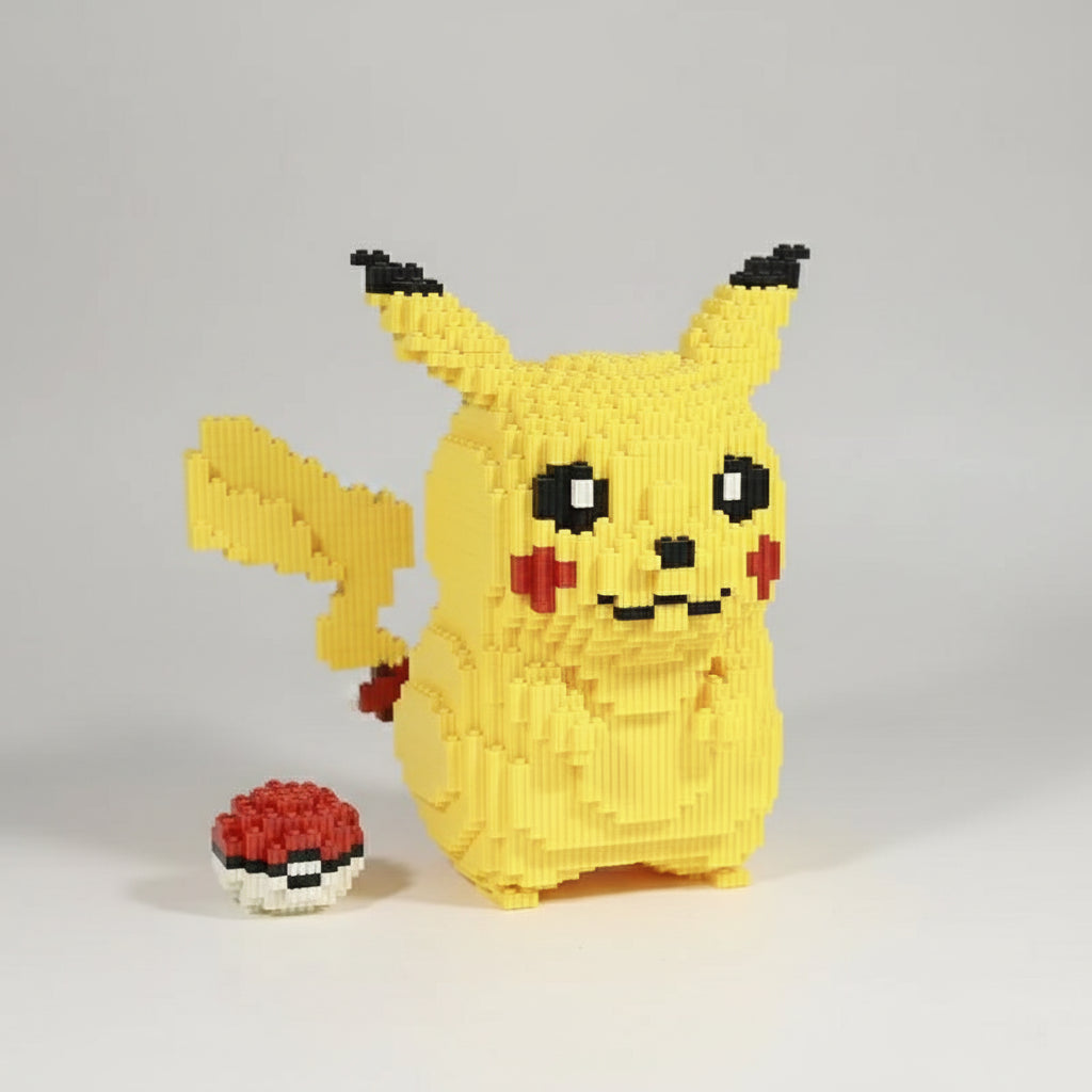 Gelbes Blitztier mit Ball | Bausteine
