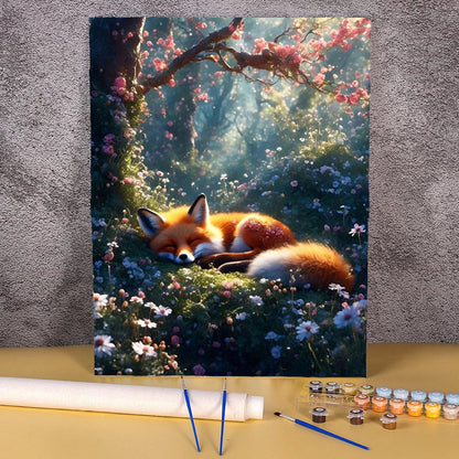 Fuchs im Wald | Malen nach Zahlen