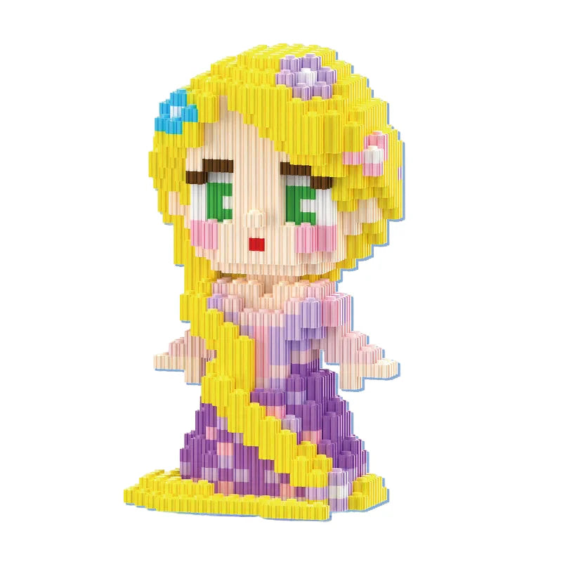 Prinzessin mit langen Haaren | Bausteine