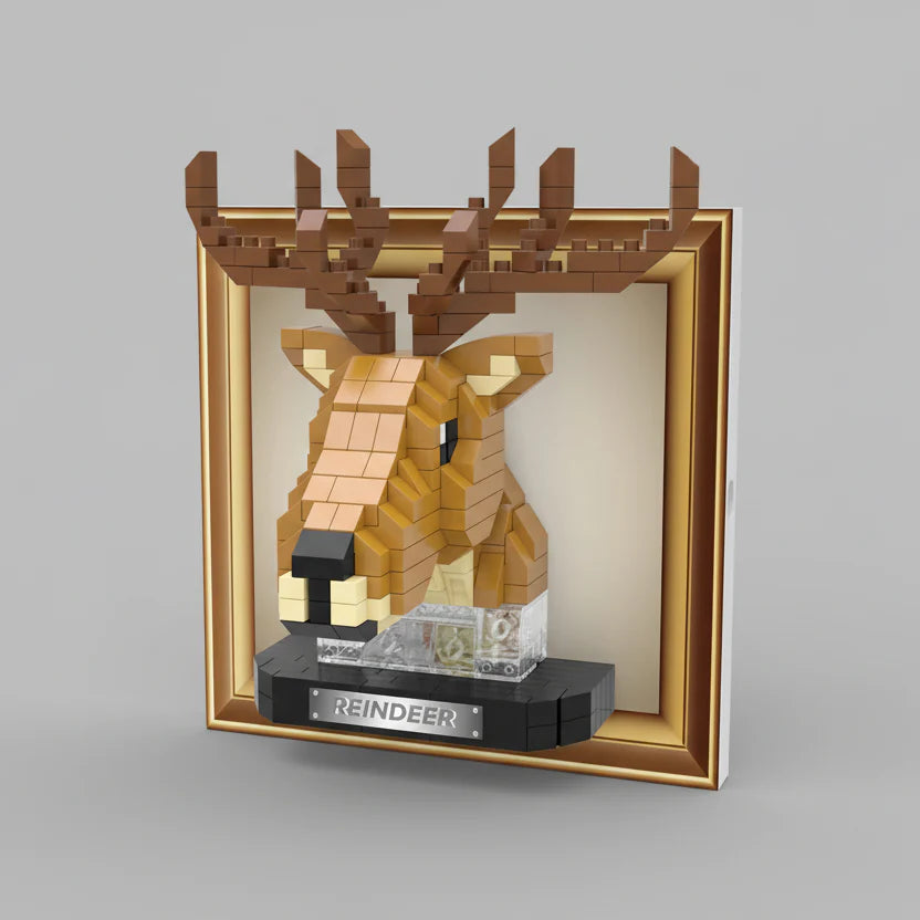 Mini 3D Bild Hirsch | Bausteine