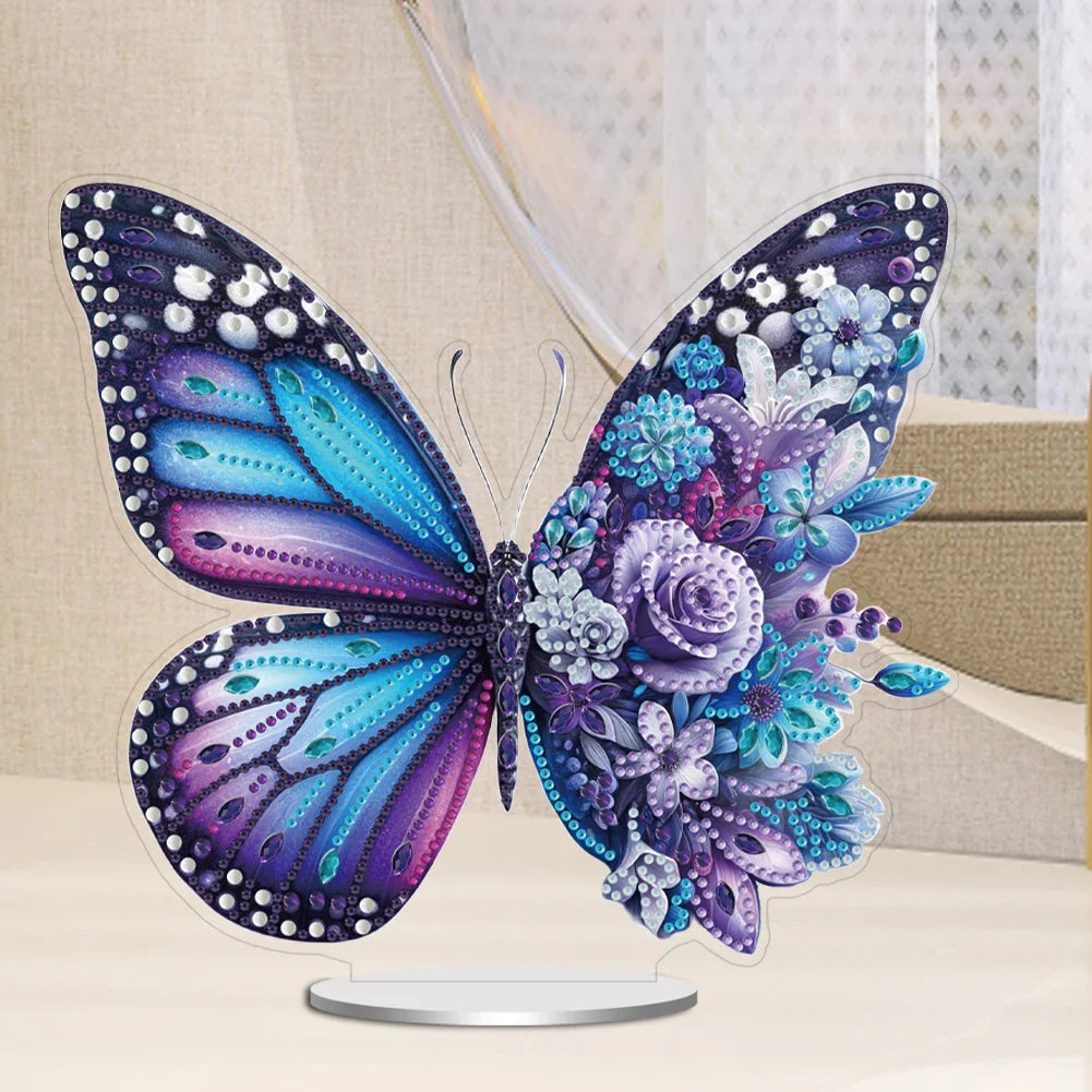 5D Lila Schmetterling | Diamond Painting