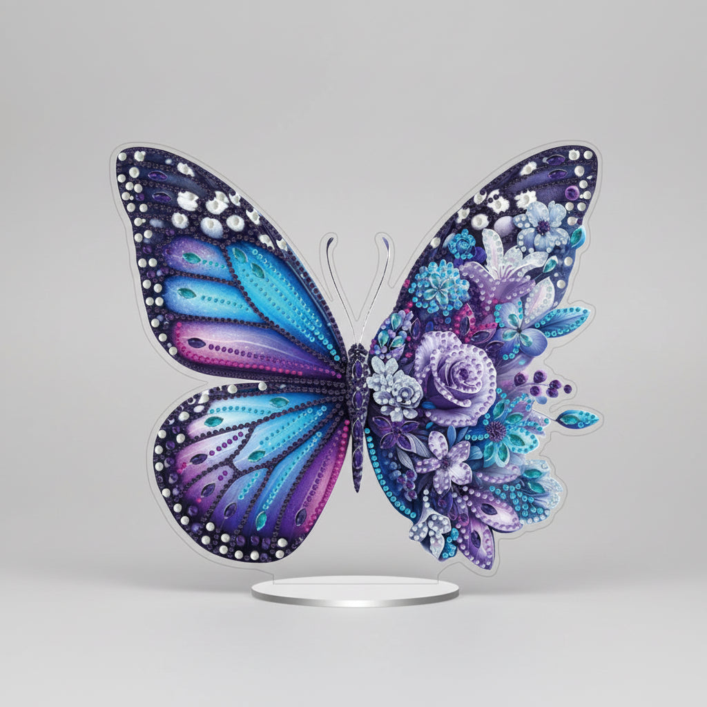 5D Lila Schmetterling | Diamond Painting