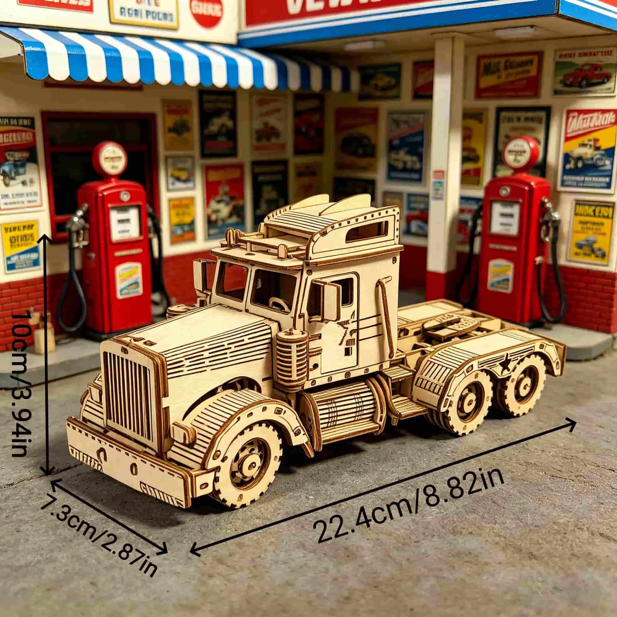 Vintage Amerikanischer Lastwagen | 3D Puzzle