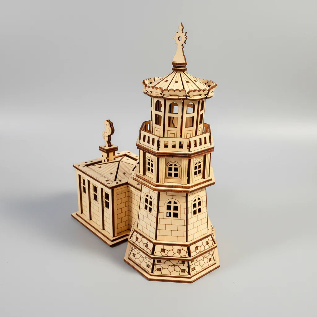 Leuchtturm mit Häuschen | 3D Puzzle