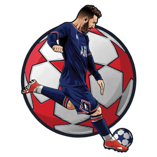 Messi PSG Champions League Ball | 2D Holzpuzzle