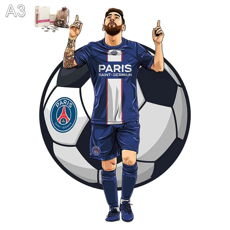 Messi PSG | 2D Holzpuzzle