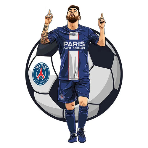 Messi PSG | 2D Holzpuzzle