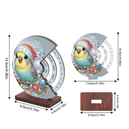 Vogel mit Weihnachtsmütze | Kalender | Diamond Painting