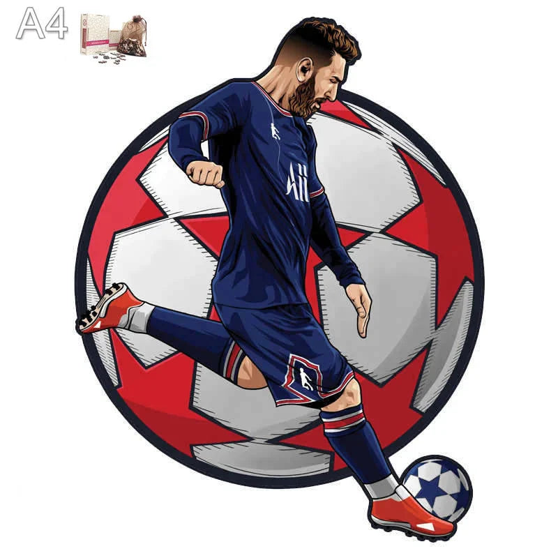 Messi PSG Champions League Ball | 2D Holzpuzzle