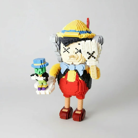 Junge mit langer Nase und gelbem Hut | Bausteine