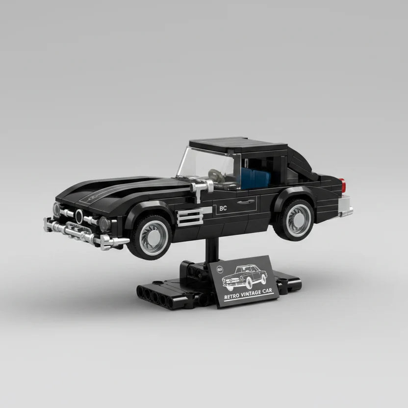 Vintage schwarzer Sportwagen | Bausteine