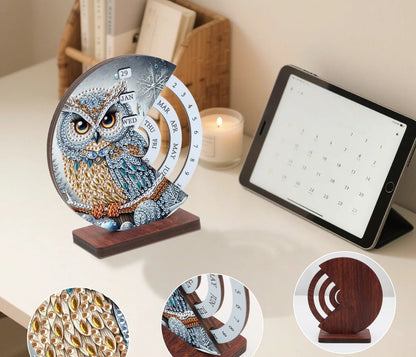 Graue Eule | Kalender | Diamond Painting