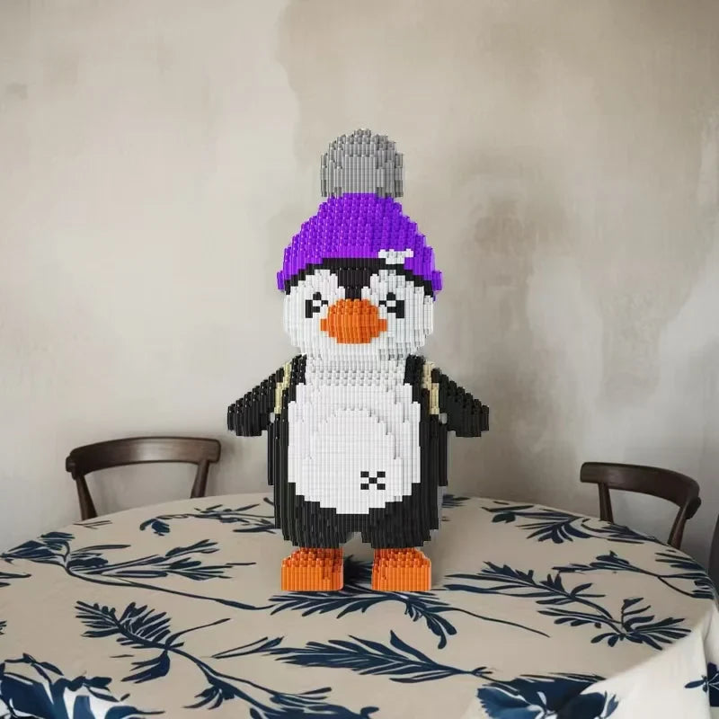 Pinguin mit Mütze | Bausteine