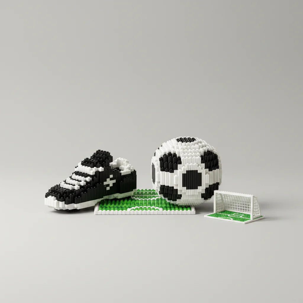 Fußballschuh auf Feld | Bausteine