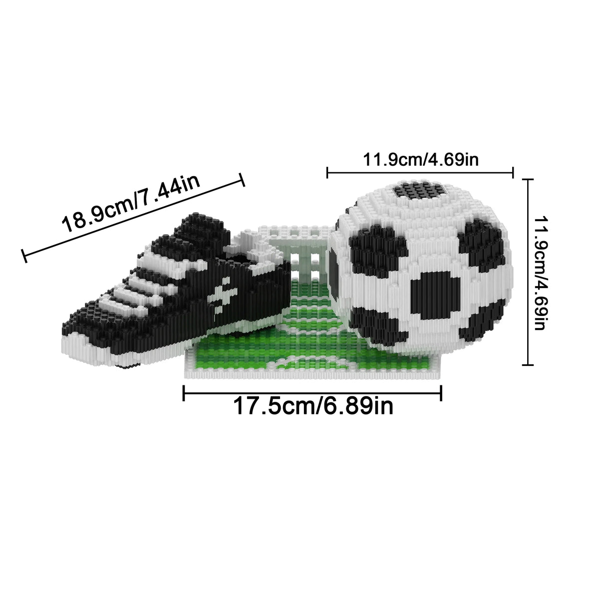 Fußballschuh auf Feld | Bausteine