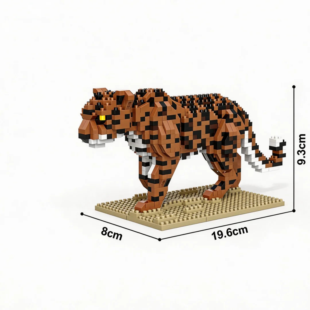 Jagd-Leopard auf Bauplatte | Bausteine