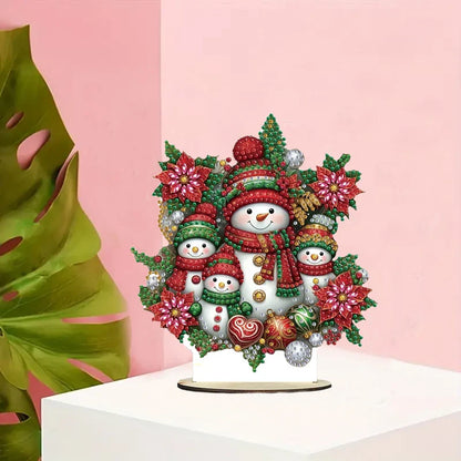 5D Schneemann-Familie | Diamond Painting