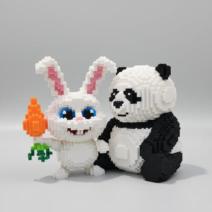 Kaninchen mit Karotte | Bausteine