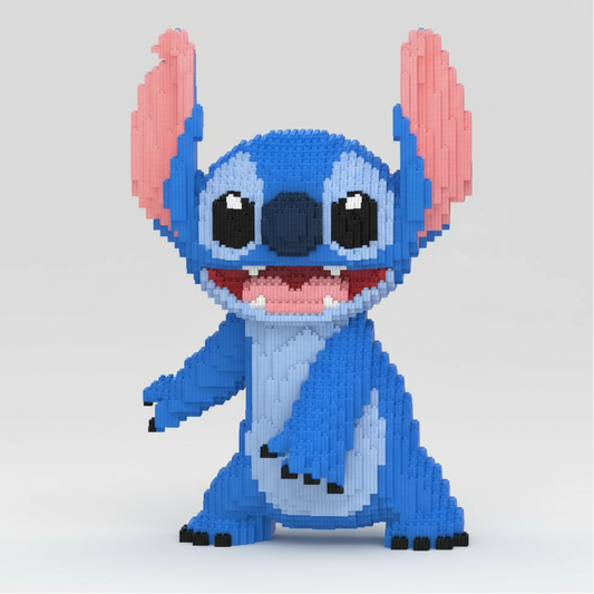 MEGA blaues Wesen mit breitem Lächeln | Bausteine