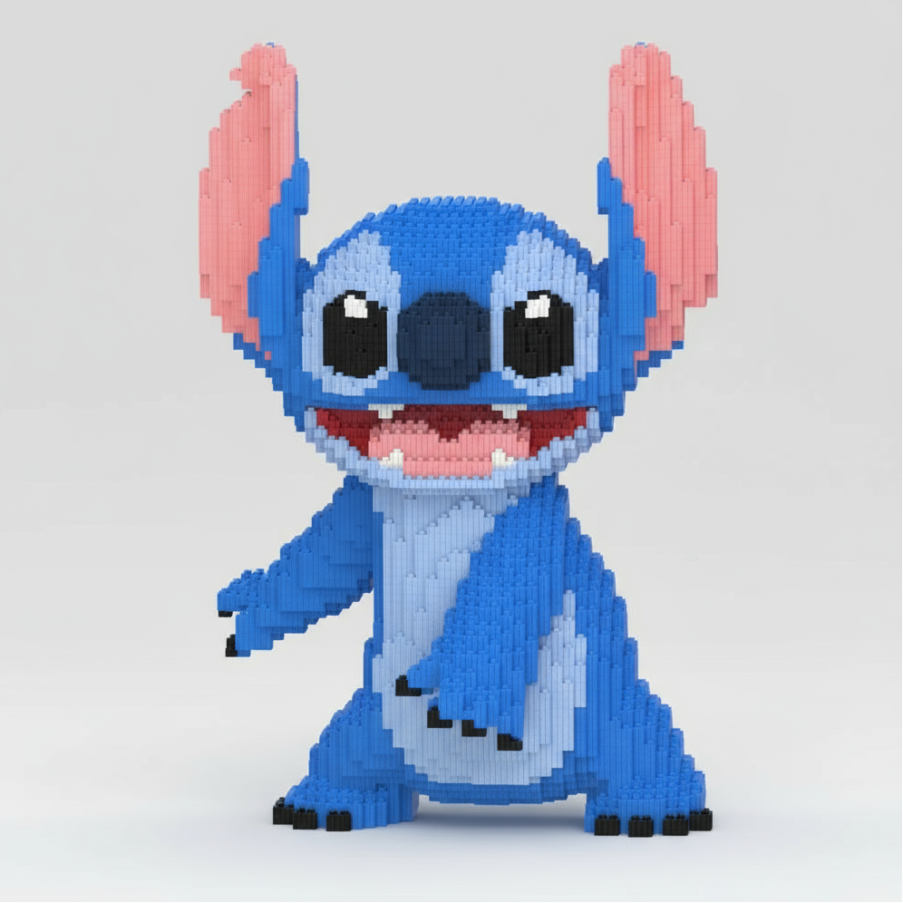 MEGA blaues Wesen mit breitem Lächeln | Bausteine