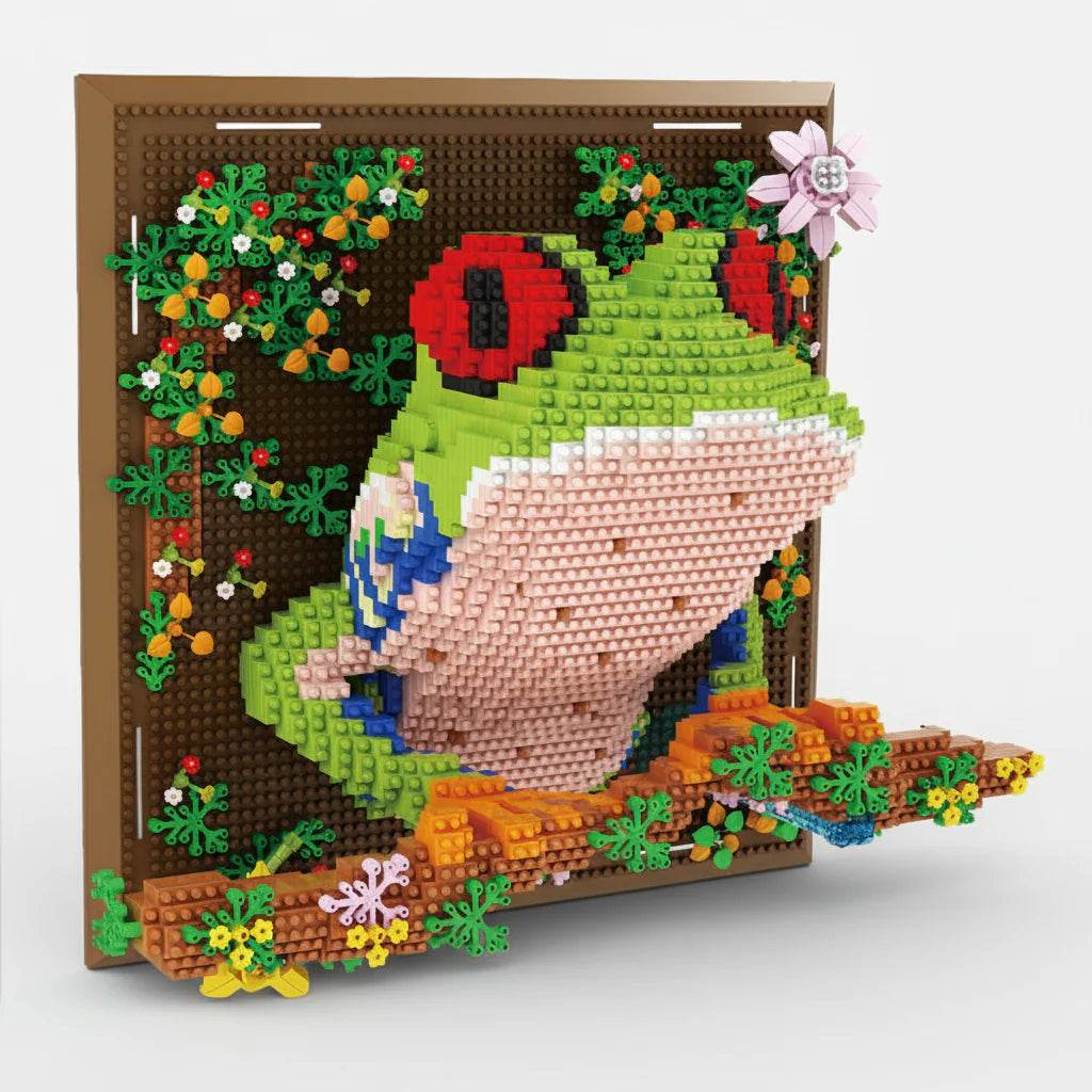 Frosch auf Bauplatte | Bausteine