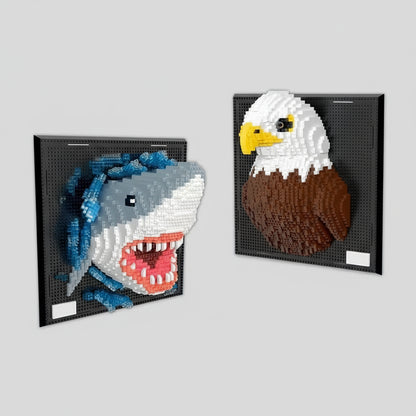 Adler auf Bauplatte | Bausteine