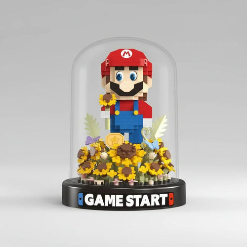 Roter Klempner im Garten | Bausteine